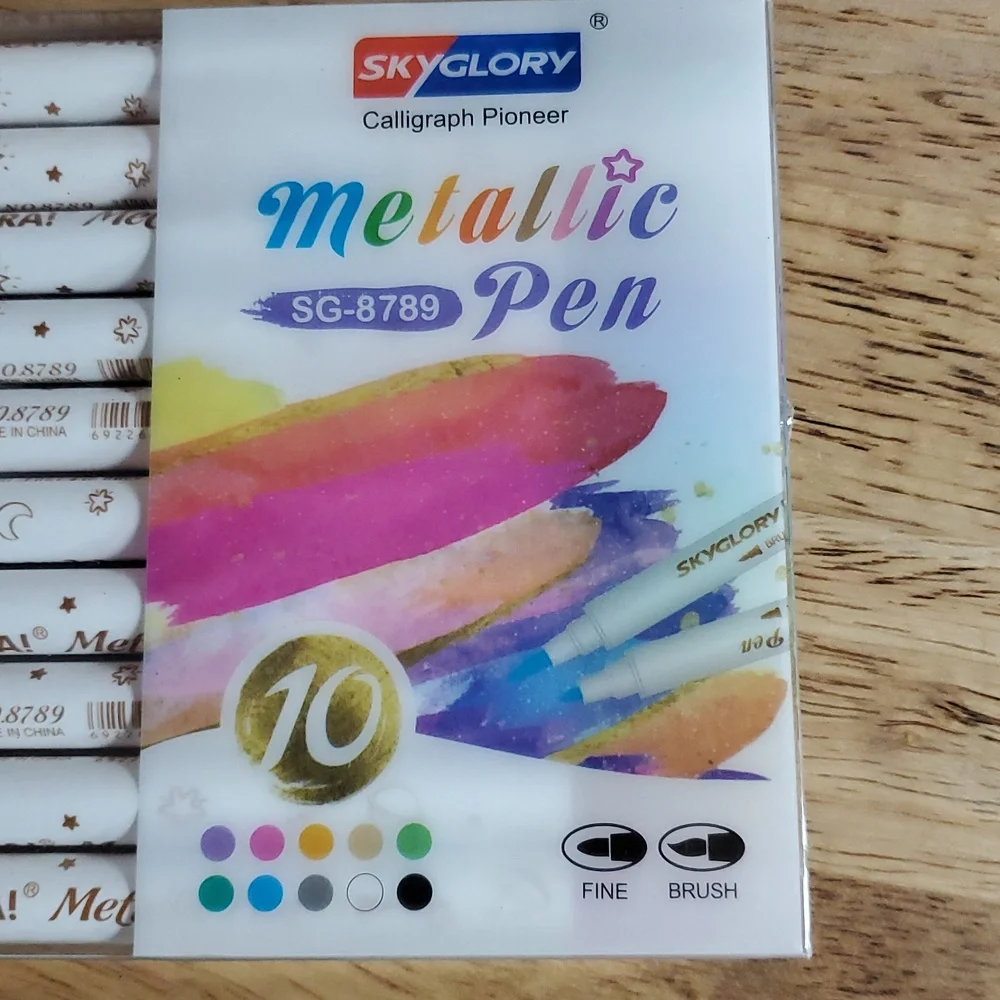 Metallic Pen Set - 10 Multicolor Metallic Markers